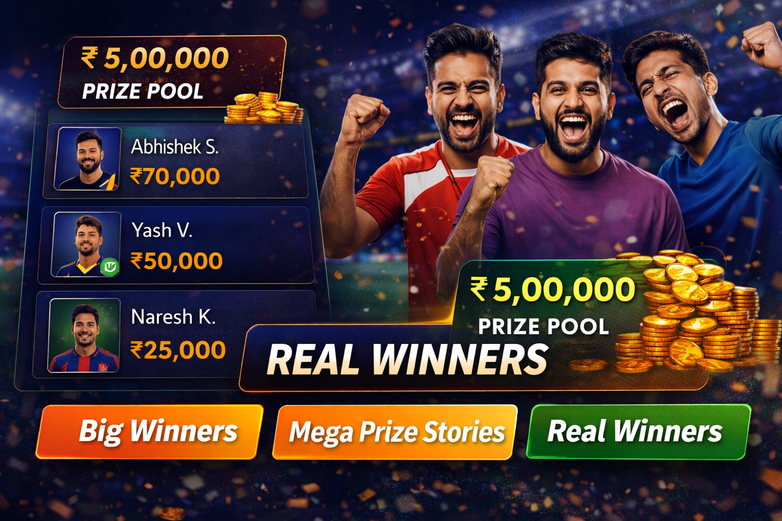 Come Play Pro fantasy cricket result notes