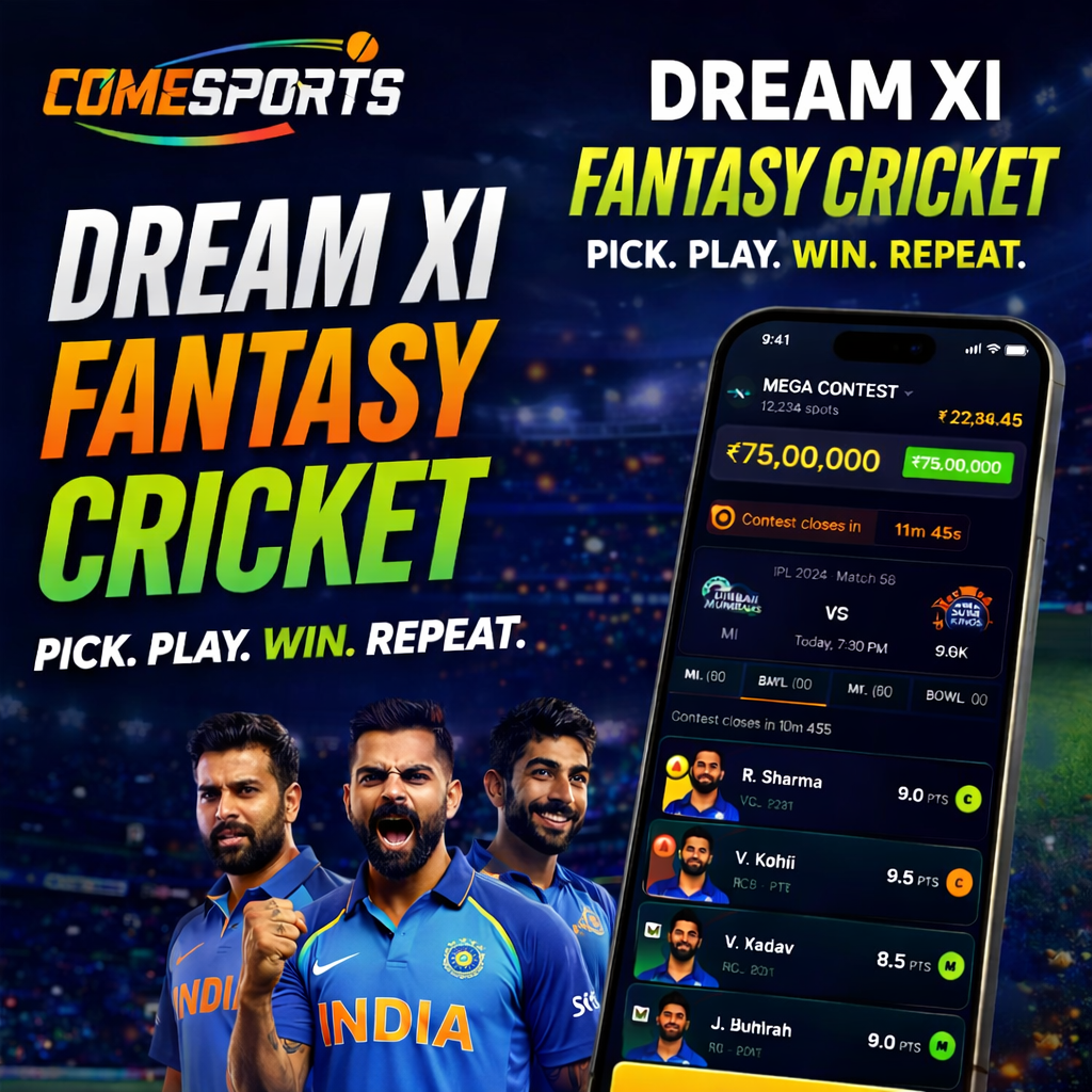 Come Play Pro fantasy cricket challenge visual
